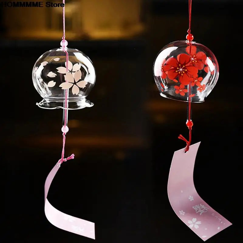 Yumeko Glas-Windglocke | Japanischer Stil | Handgefertigt | Klarer Klang | Zieranhänger