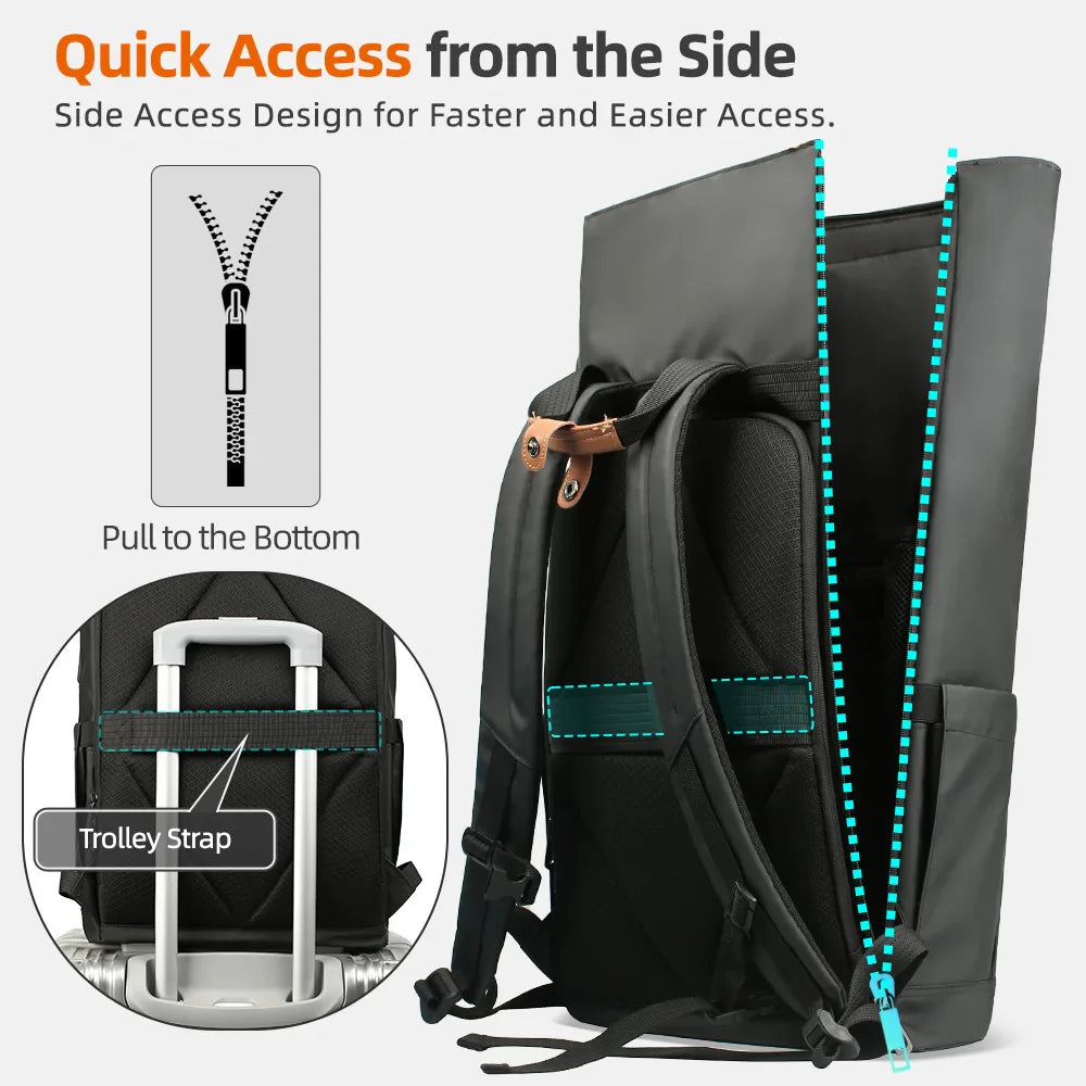 ValorGuard Rucksack | USB-Ladeanschluss | Erweiterbar | Diebstahlschutz | Ergonomisch
