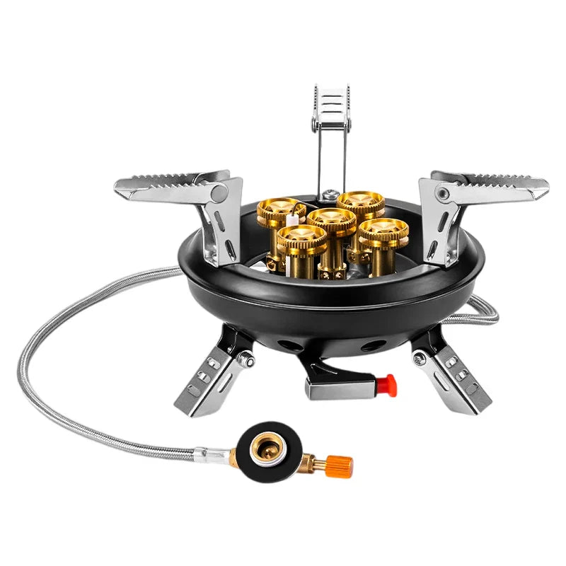 PowerFlame AlpineGourmet Gaskocher | 16,000W Leistung | Kompakt & Tragbar | Einfache Piezo-Zündung