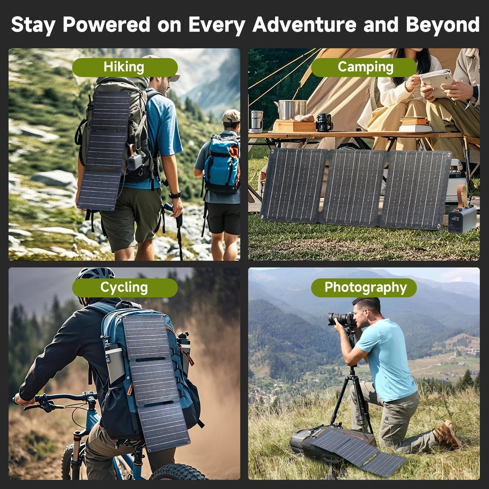 PowerFlex | 100W Solarbetriebene Powerbank | Schnellladung | 24.000mAh Kapazität