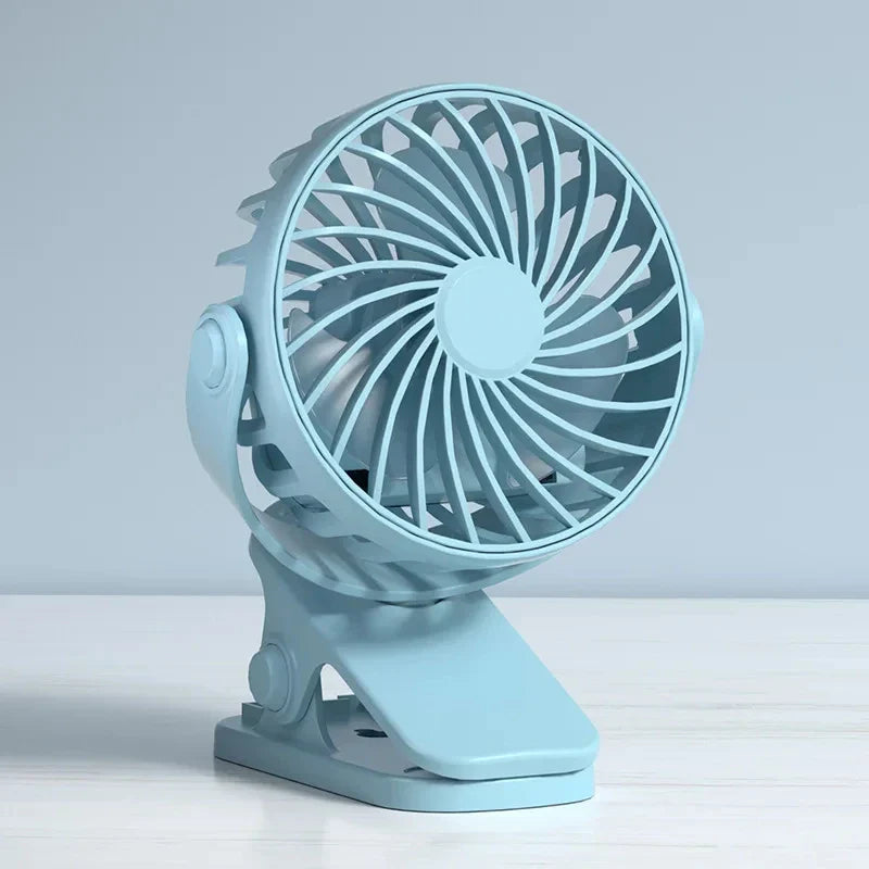 CoolClipX | USB Clip- & Tischventilator | 360° Rotation & Nachtlicht | Für Büro, Zuhause & Unterwegs