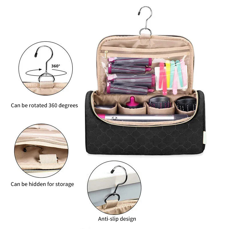 StyleVana | Beauty Organizer | Samt Design mit Polsterung | Für Haarstylinggeräte & Zubehör