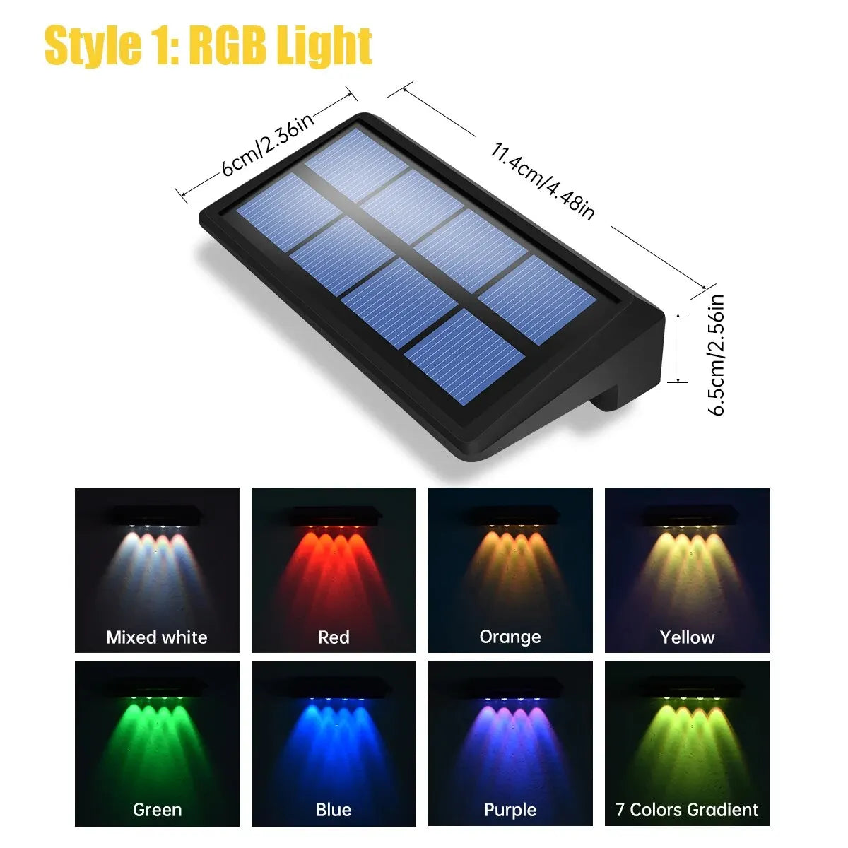 LumaLux SolarLight | Art-Deco Zaunleuchte | RGB-Farbwechsel | Solarbetrieben