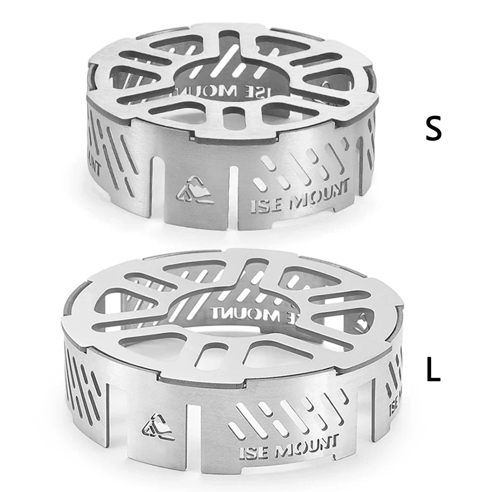 Flamecura Windschutzring | Edelstahl Outdoor-Ring | Größe S & L | Für Gaskocher & Campingflamme