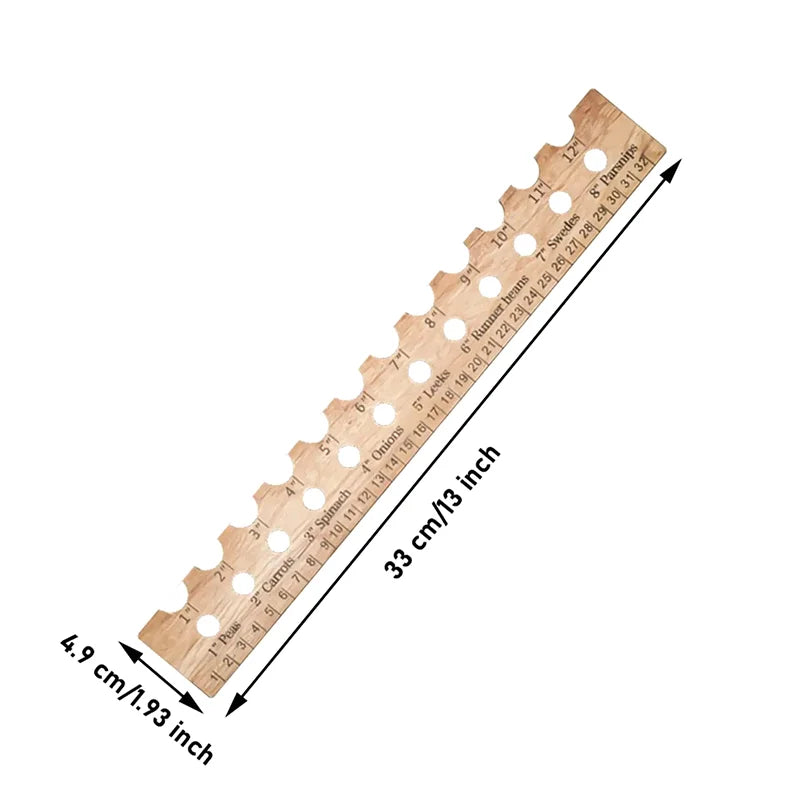 PlantPerfect SeedGuide | Präzises Aussäen für Gesunde Pflanzen | Robustes Holz | Ideal für Gemüse & Kräuter