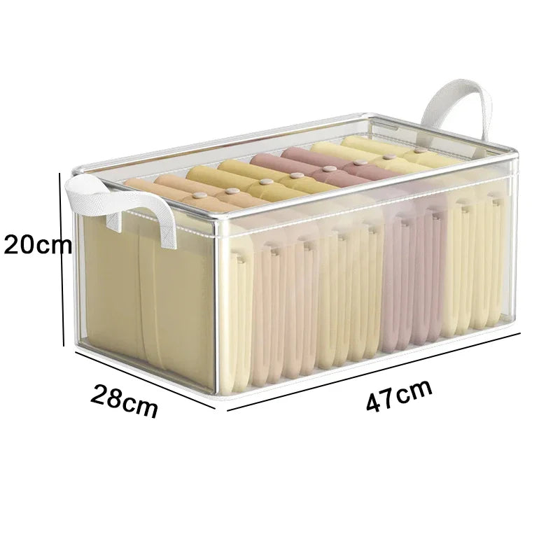 ClearBoxx Aufbewahrungsbox | Transparent & Robustes Design | Faltbar & Platzsparend