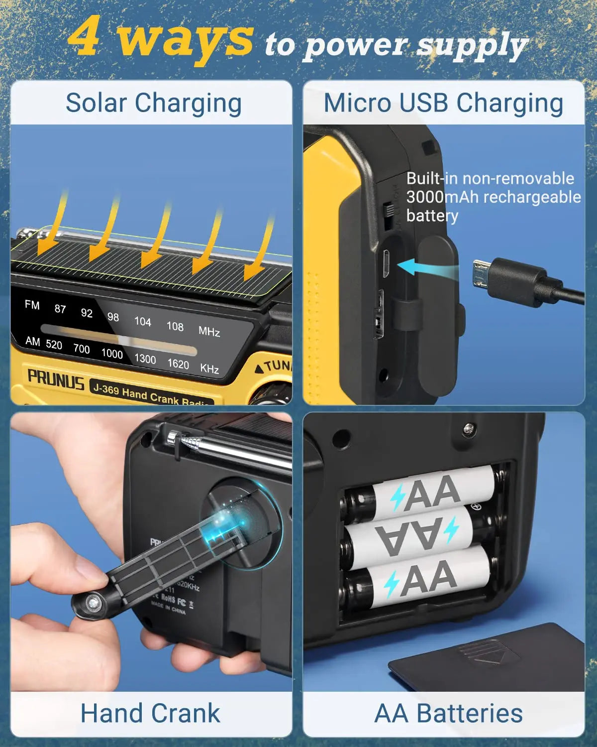 VigiloSafe | Notfallradio | Powerbank | LED-Taschenlampe | SOS-Alarm | Camping & Outdoor