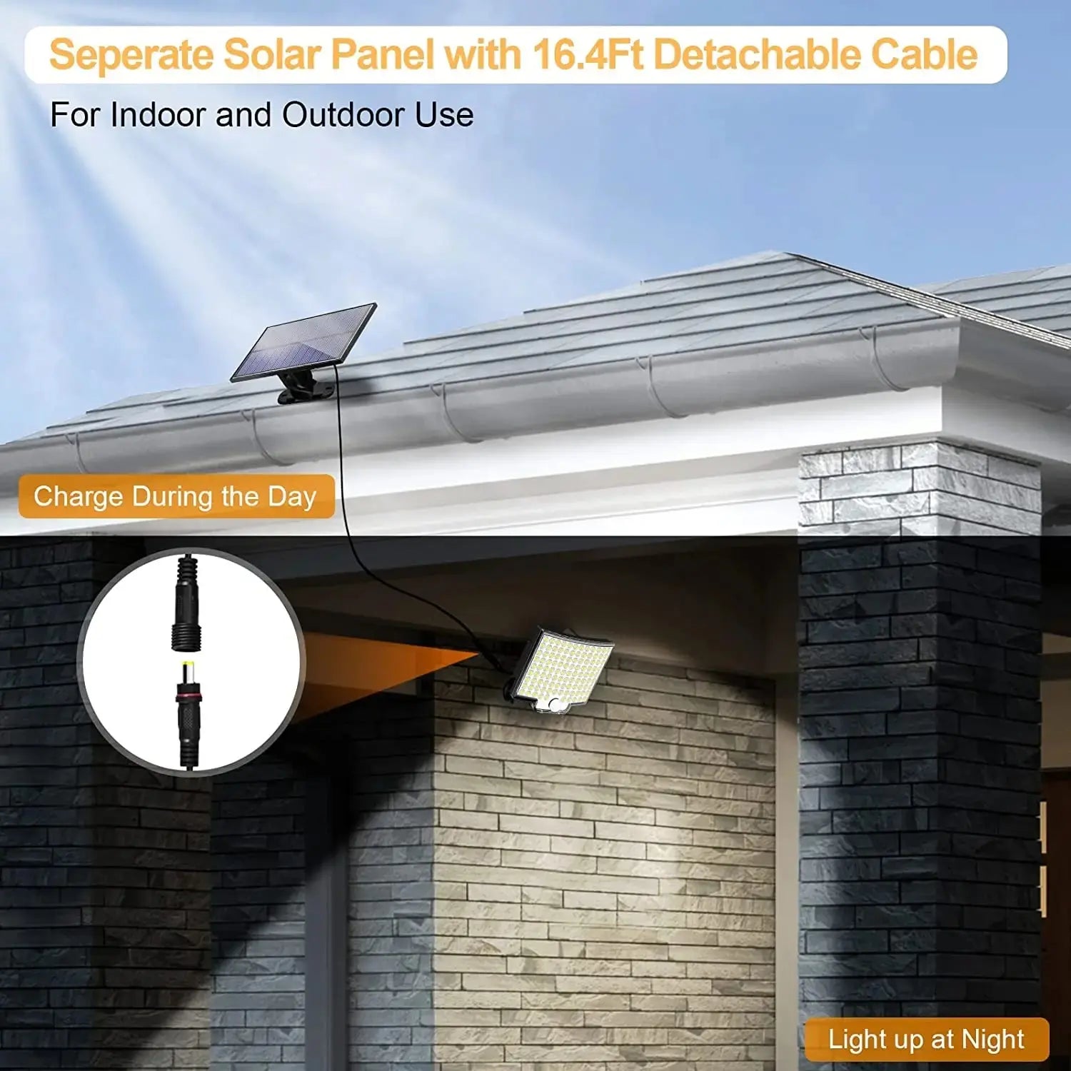 SolarNova Light | Solarbetriebene Außenleuchte | Bewegungssensor & Wetterfest | 106 LEDs