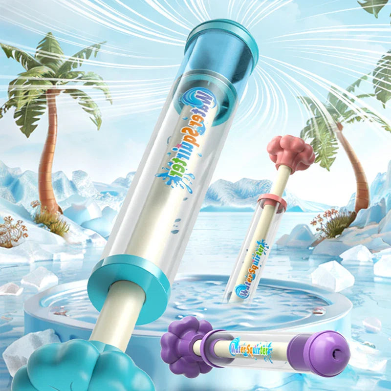 SplashFire | Feuerwerk Wasserpistole | Rückzieh Effekt & Bunt | Für Garten Pool Kinder