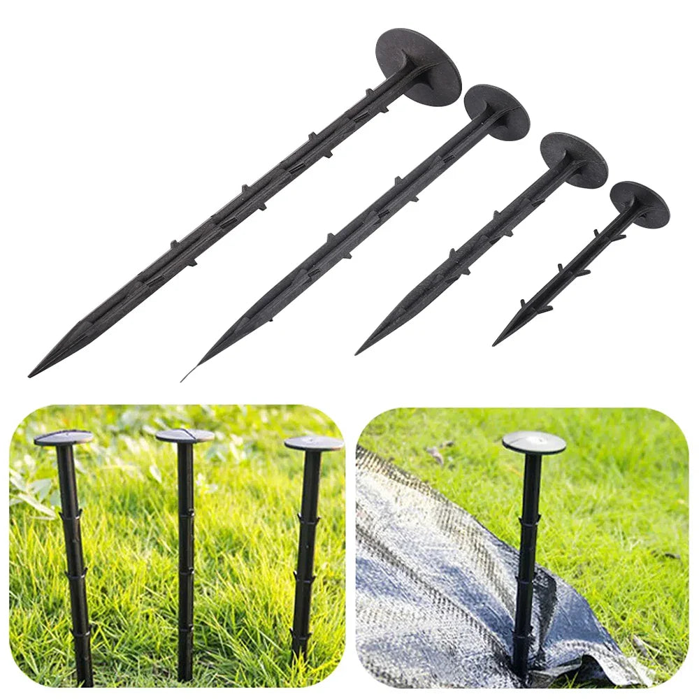 SecureFix | Erdanker für Gartenfolie | 6 Widerhaken | Wiederverwendbar & Langlebig
