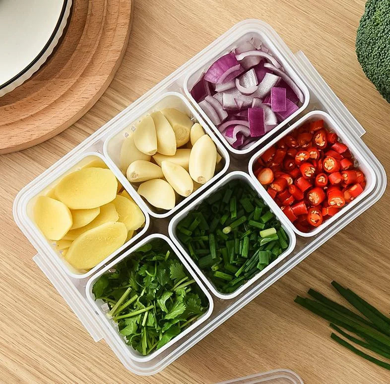 FreshKeeper | Frischhaltebox für Kühlschrank | Mit Feuchtigkeitskontrolle & Herausnehmbaren Fächern