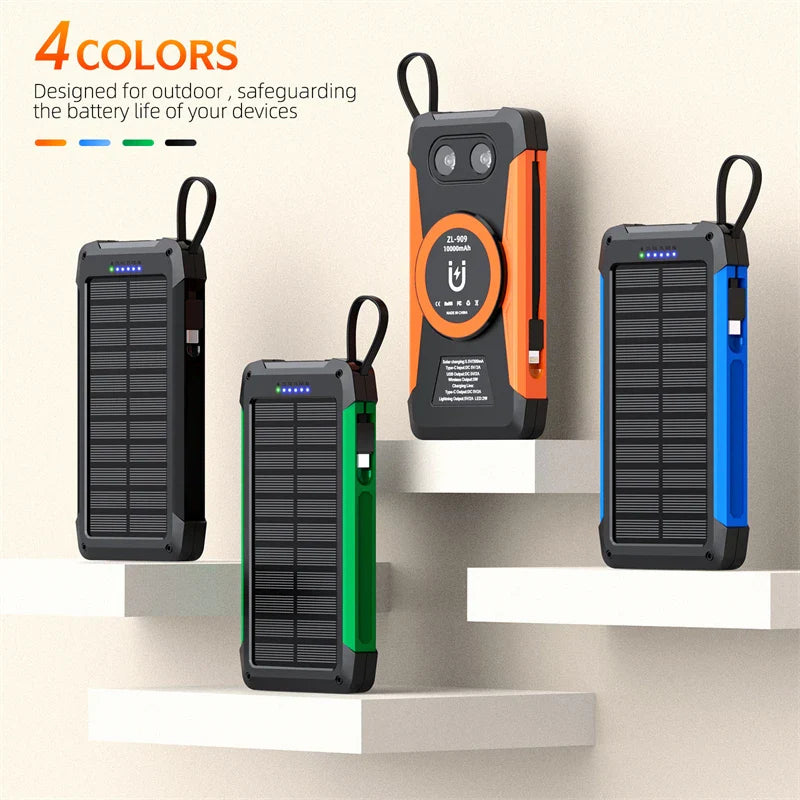SolarMax Charge | Powerbank mit Solarpanel | Magnetisches Wireless Charging