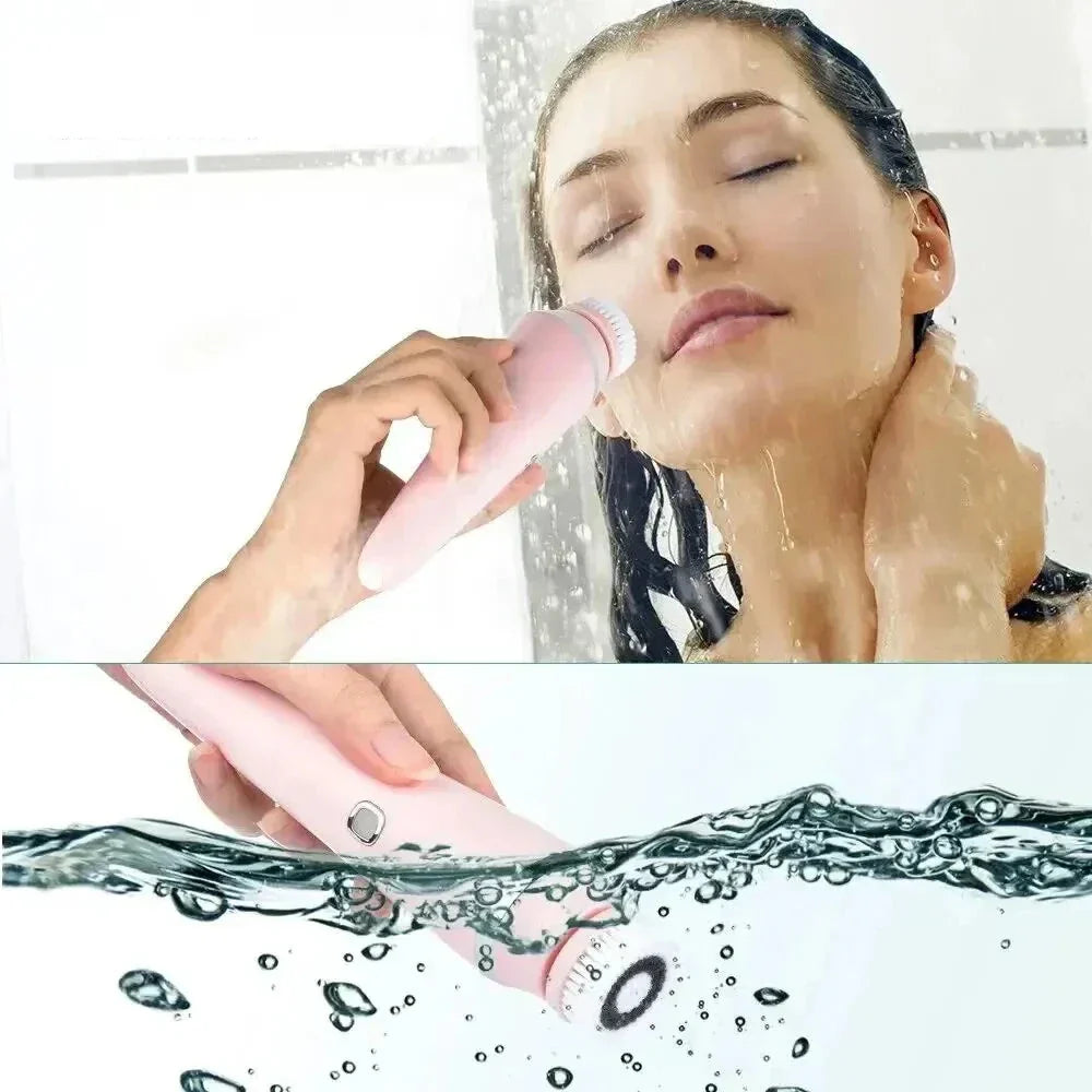 VivaPulse 4-in-1 Sonic Gesichtsbürste | Tiefenreinigung & Massage | IPX6 Wasserdicht | USB Wiederaufladbar | Für Alle Hauttypen