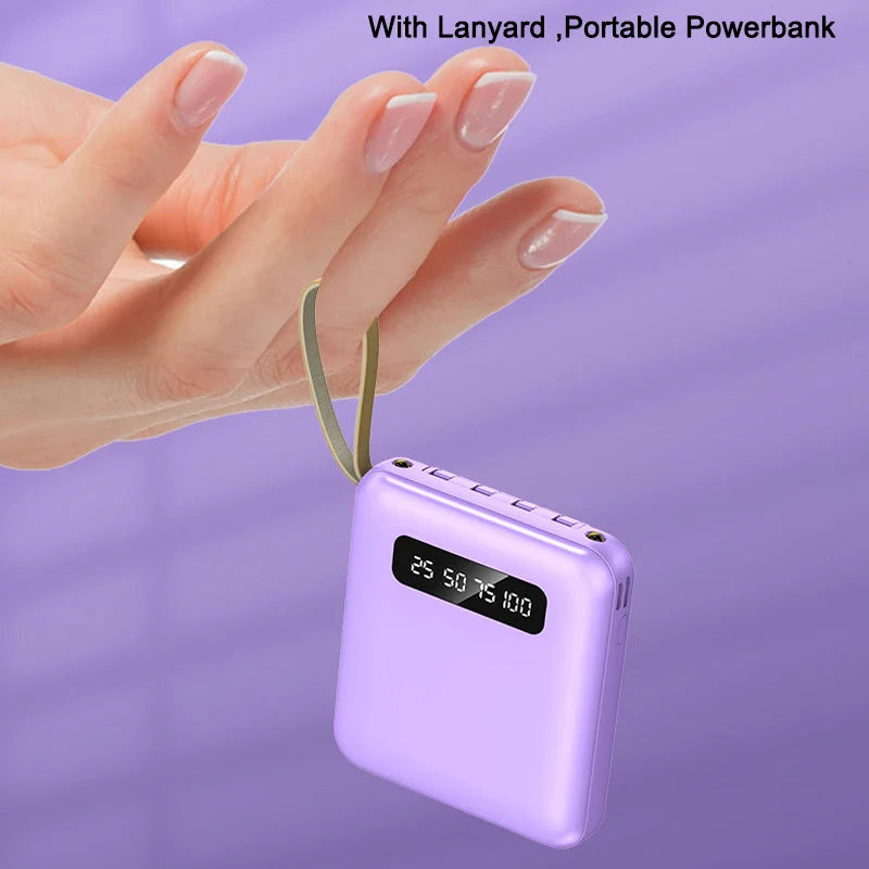 PowerLite ChargeHub | Kompakte Powerbank | Integrierte Kabel & LED-Anzeige | 20.000mAh