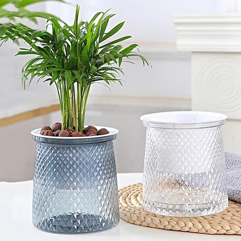 EcoPlant MiniSelfWater | Selbstbewässernder Blumentopf | Für Sukkulenten, Bonsai & Tischdeko | Modern & Praktisch