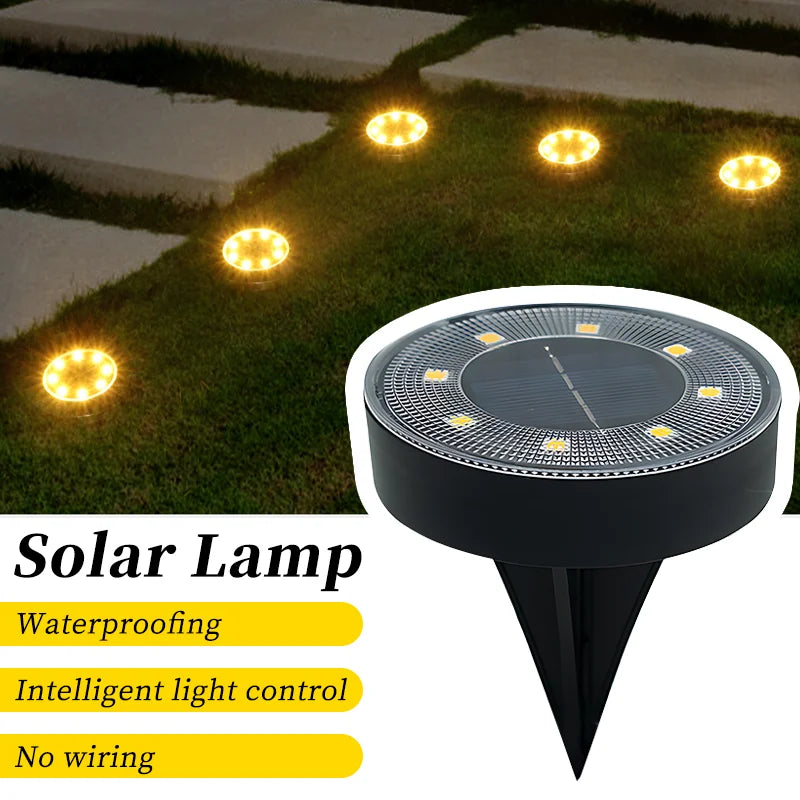 Terraluna Solar Bodenleuchte | Edelstahl | IP68 Schutz | 8 LEDs