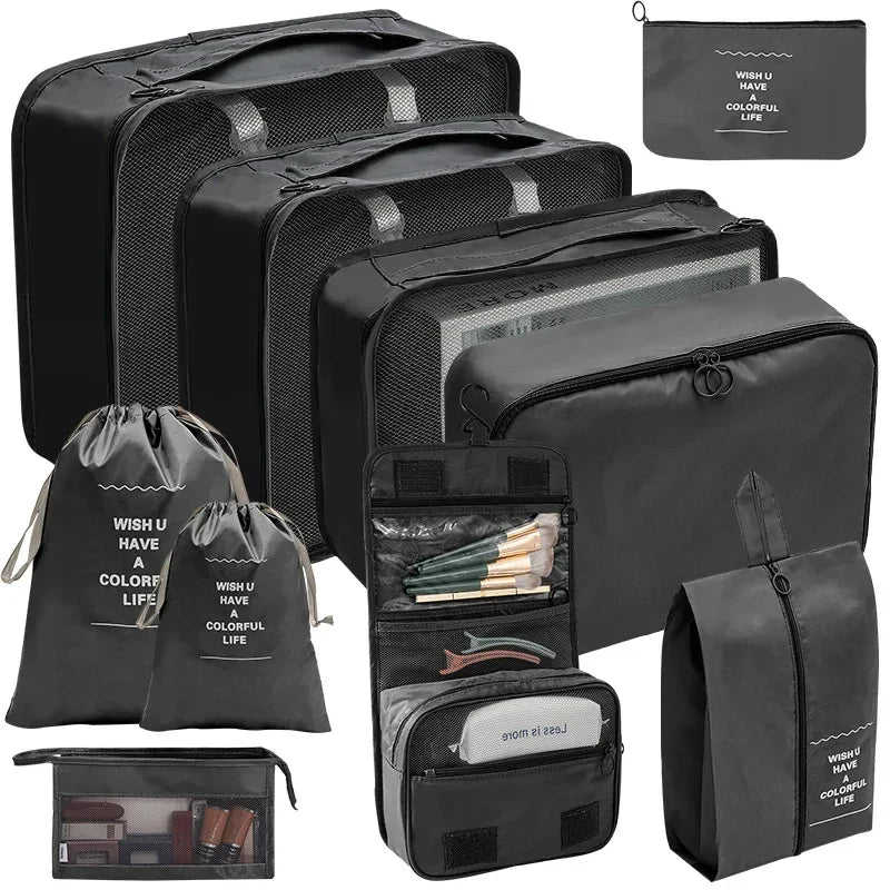 TravelPro Organizer Set | Platzsparend & Umweltfreundlich | 7-10 Teile für Perfekte Ordnung