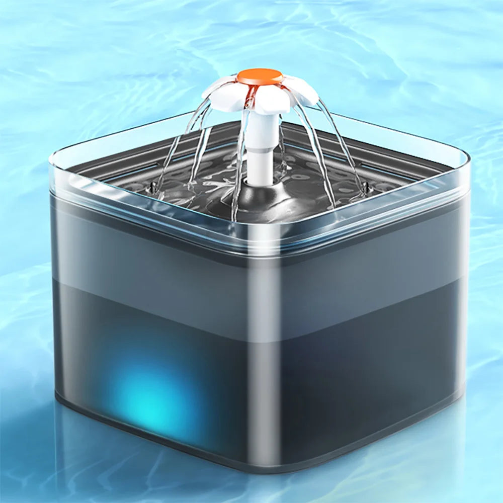FlowPaws Intelligenter Trinkbrunnen | 4-fach Filtersystem | LED & App-Steuerung | 3 Wasserfluss-Modi | Für Katzen & Kleine Hunde