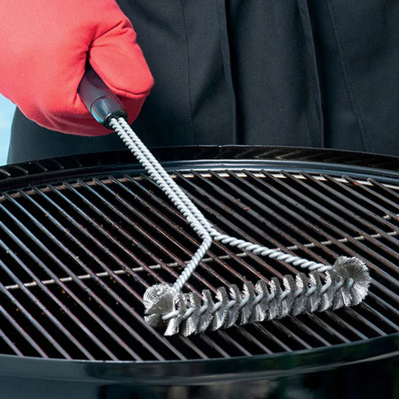 GrillPro Brush | Edelstahl Grillbürste | Hitzebeständig & Antihaft | Ergonomischer Griff