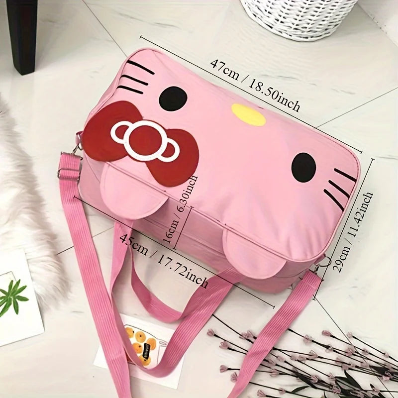 PawsyCharm | Reisetasche & Sporttasche | Oxford-Gewebe, süßes Cartoon-Design | Für Kurztrips, Fitness & Alltag