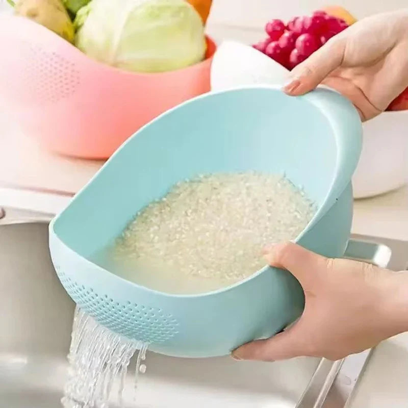 SpülFix Küchensieb | Mit Clip-Befestigung | BPA-frei & Ergonomisch | Für Reis & Gemüse