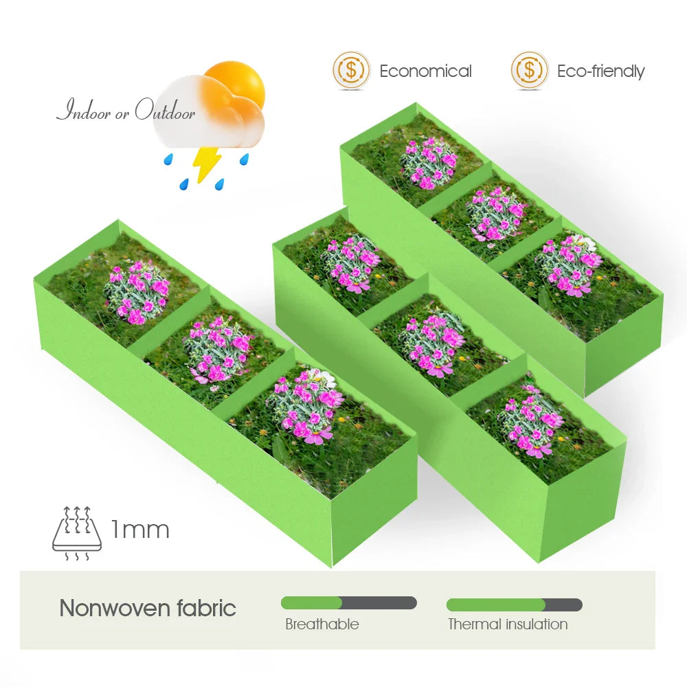 GreenGrow GardenBox | Hochbeet für Kräuter und Gemüse | Atmungsaktives Material | Faltbar und Wiederverwendbar