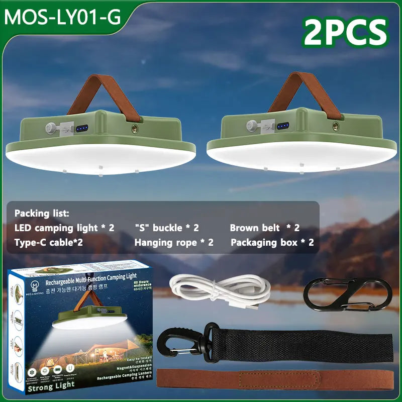 LumenX Outdoor Lamp | 278 LEDs | Magnetisch & Haken | Powerbank | 4 Lichtmodi