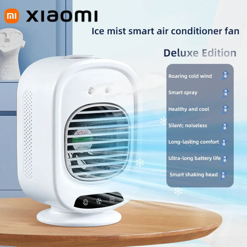 CoolAir Breeze | 3-in-1 Ventilator & Luftbefeuchter | Kompakt und USB-betrieben | 7 Farben Stimmungslicht