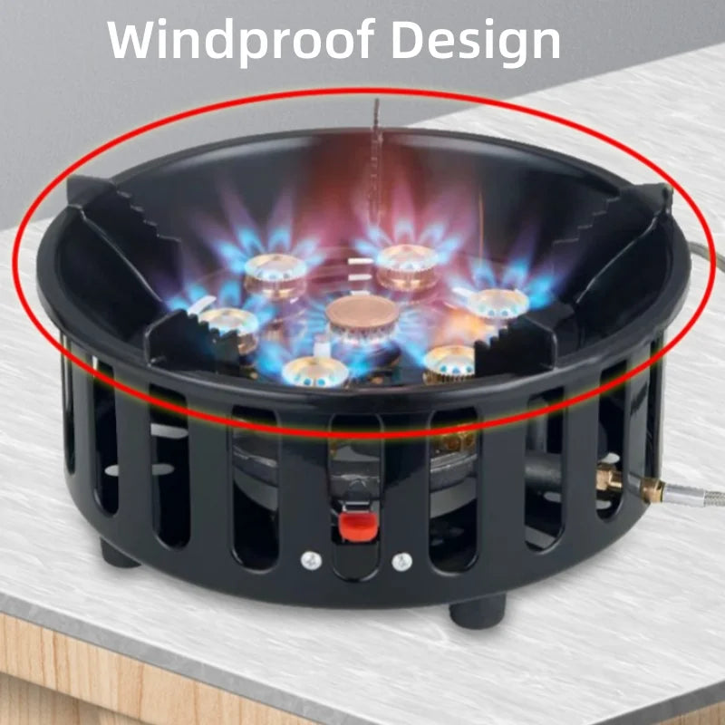 FlammaTrek | Kompakter Outdoor Gaskocher | Robuste Edelstahl-Konstruktion | Klappbar