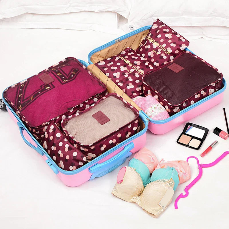 LuggagePro Reise-Organizer-Set | 6-teilig | Kompakt & Strapazierfähig | In 4 Farben