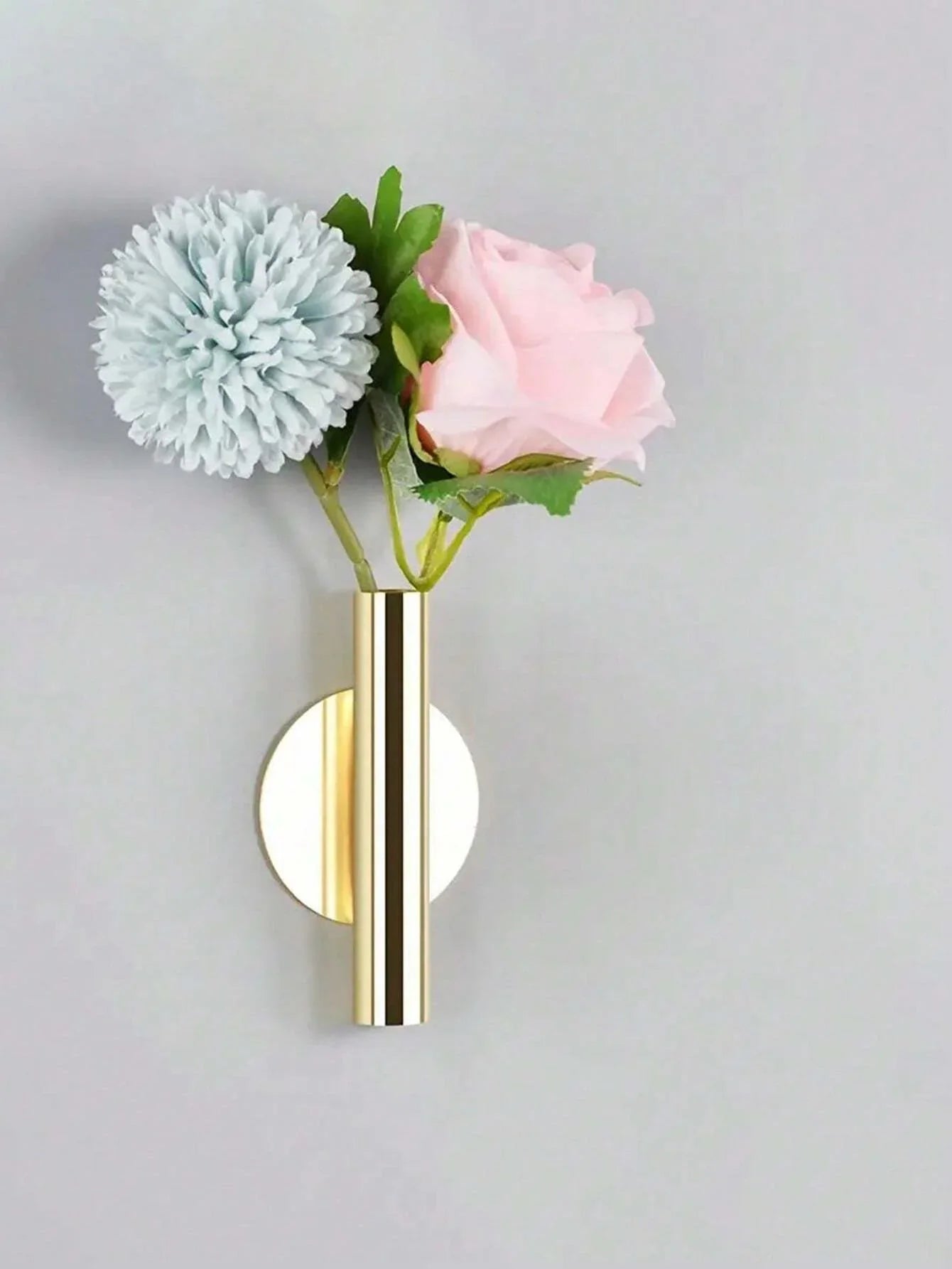 Floralis Rose | Wandvase | Minimalistisches Design | Edelstahl in Roségold
