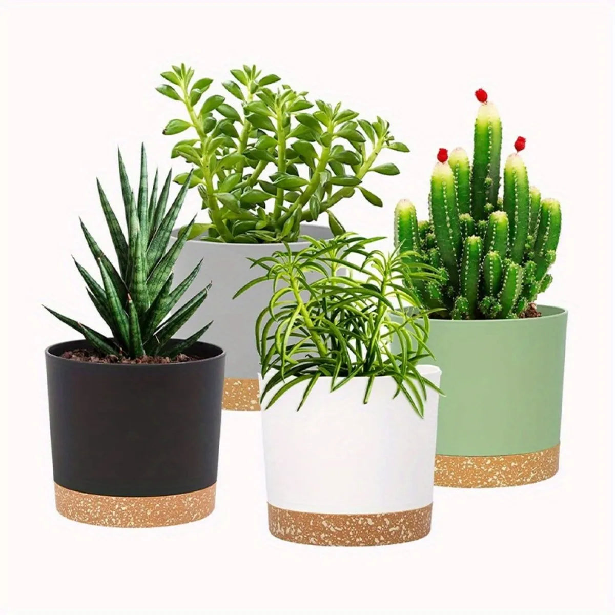 GreenRoot | Blumentöpfe mit Abnehmbarem Boden | Atmungsaktiv & Pflegeleicht | Modernes Design