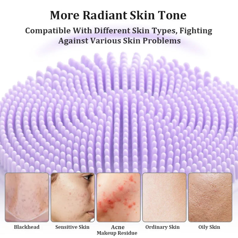 GlowSonic Touch | 2-in-1 Gesichtsreinigungs- & Massagebürste | Hygienisches Silikon | Für strahlend reine Haut
