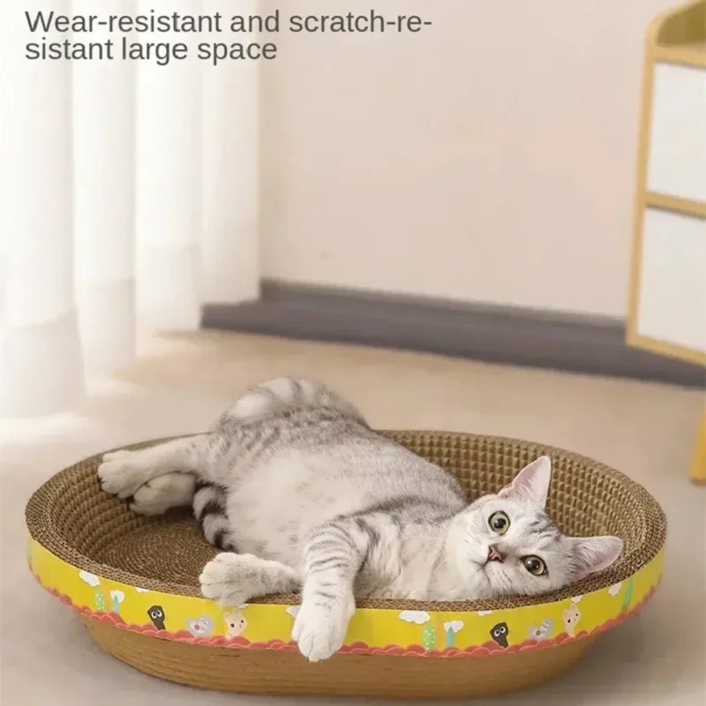 ScratchPal Kratzbett | Multifunktionales Katzenmöbel | Spielzeug, Kratzbrett & Kuschelbett | Mit Catnip