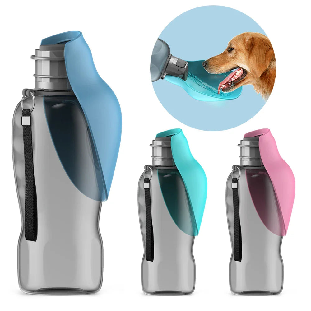 HydroPaws Hunde-Wasserflasche | Auslaufsicher | Einhand-Bedienung | BPA-frei | 800 ml Kapazität