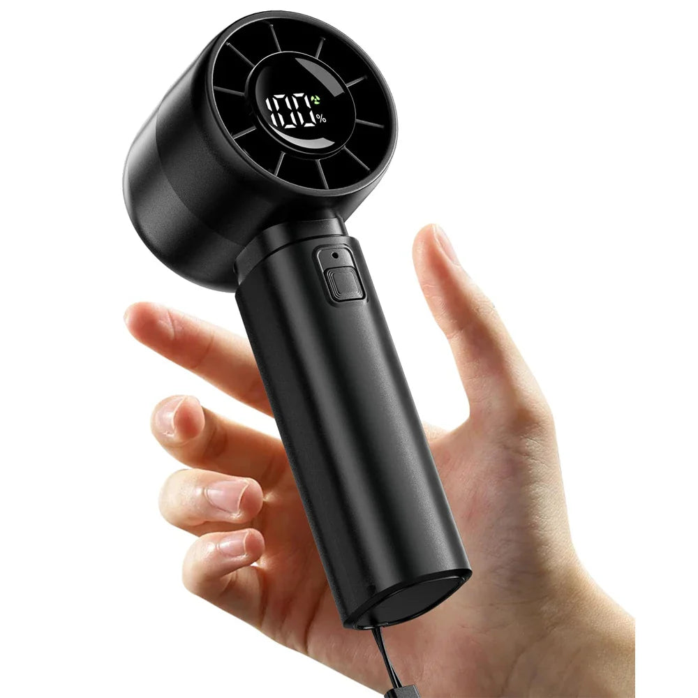 BreezeMax | Mini Handventilator | 5-Stufen Turbo | Ultraleicht & Kompakt