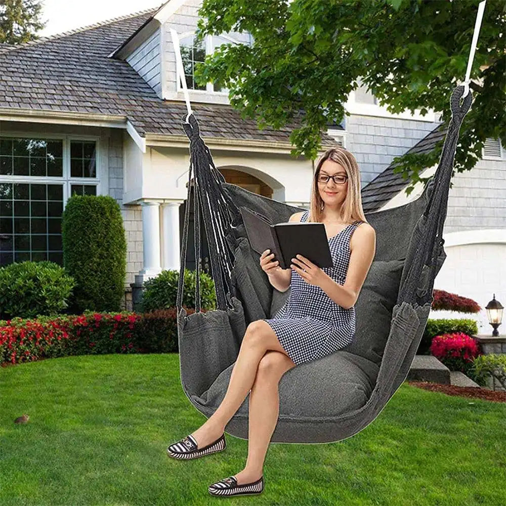 HANGLOUNGE Hängesessel | Komfort & Stabilität | 250kg Tragkraft | Vielseitig Einsetzbar