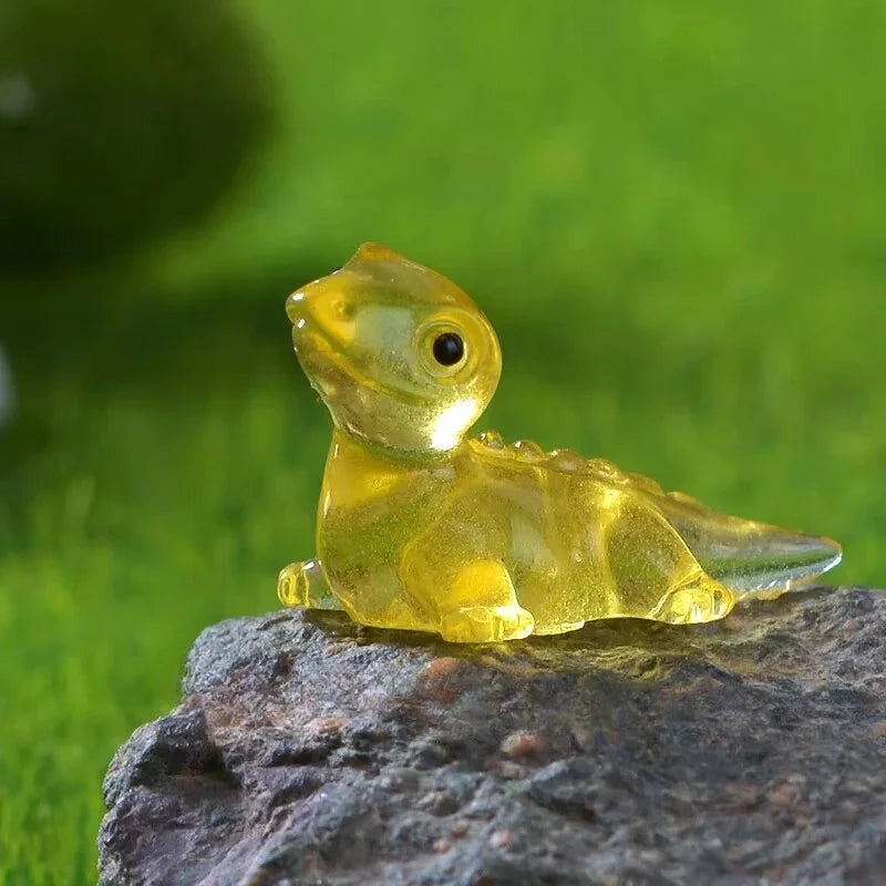 Glowtiny Mini Echsen Set | Leuchtet im Dunkeln | Für Feengärten & Terrarien | Wetterfestes Resin