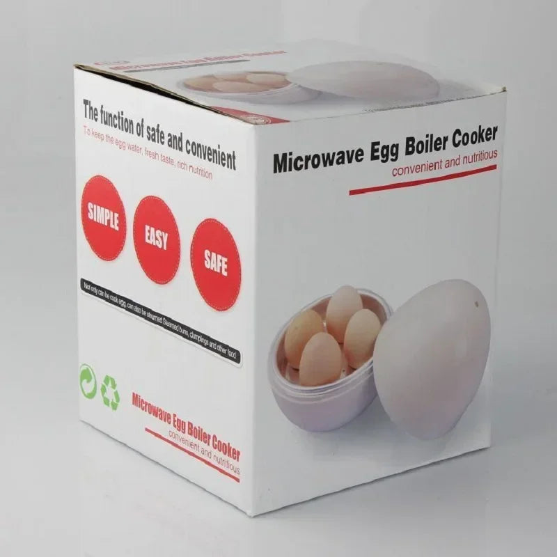 EiGenuss Mikrowellen-Eierkocher | Für 4 Eier | BPA-frei & Hitzeschutz | Weiß