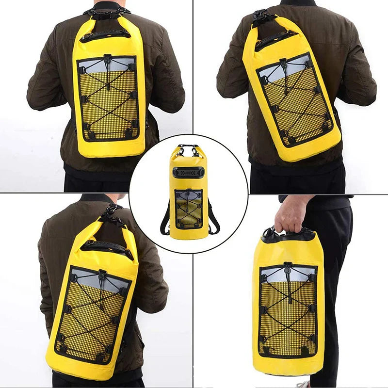 AquaSafe DryBag | Wasserdicht | Rolltop-Verschluss | PVC | 10L-30L
