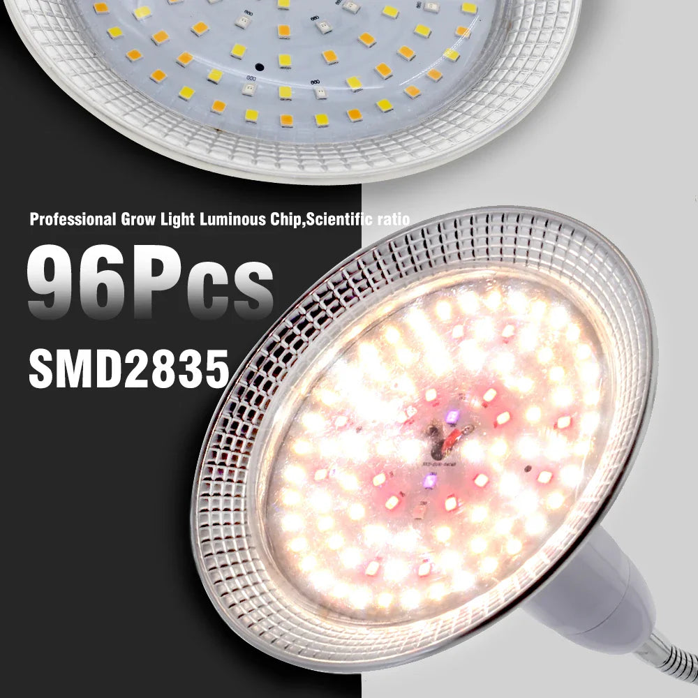 Solura Pflanzenlampe | E27 LED 18W | Vollspektrum Tageslicht | Für Zimmerpflanzen & Gewächshaus