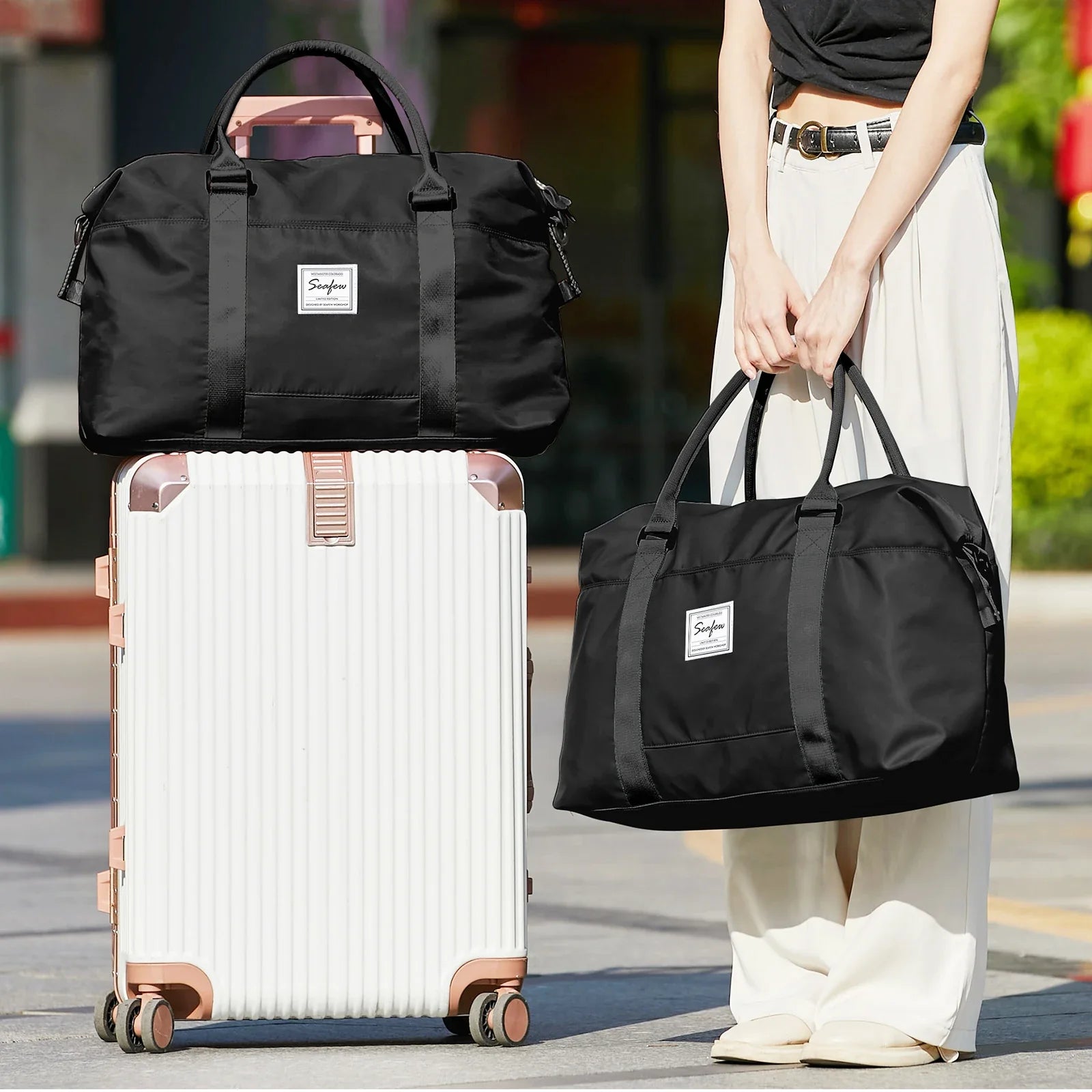 FlyEase Handgepäck Reisetasche | Kompakt & Flexibel | 20L Stauraum