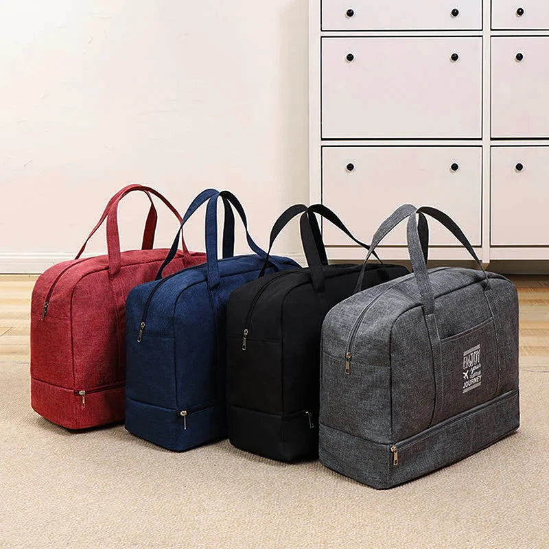 TravelEase | Faltbare Reisetasche | Schuhfach, Nassfach & robustes Design | Für Kurztrips, Sport & Handgepäck