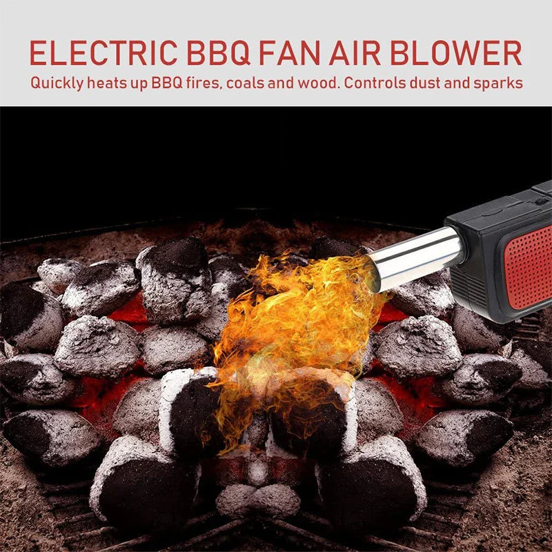 GrillBoost | Elektrischer BBQ-Lüfter | Tragbar & Handlich | Für Kohlegrill & Camping