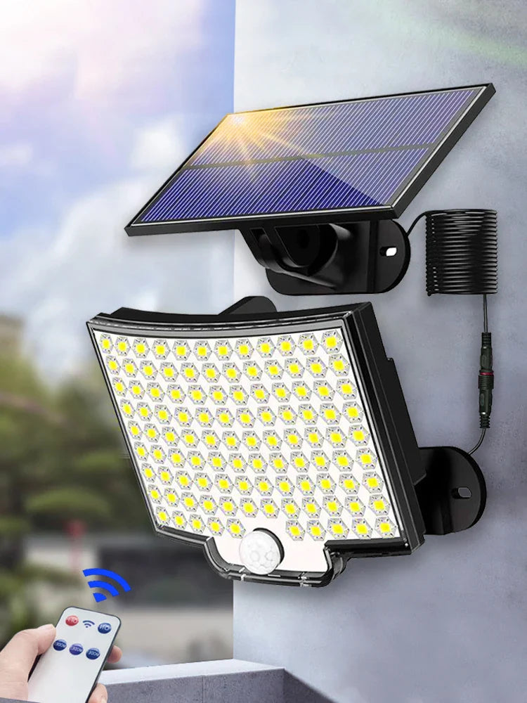 SolarNova Light | Solarbetriebene Außenleuchte | Bewegungssensor & Wetterfest | 106 LEDs