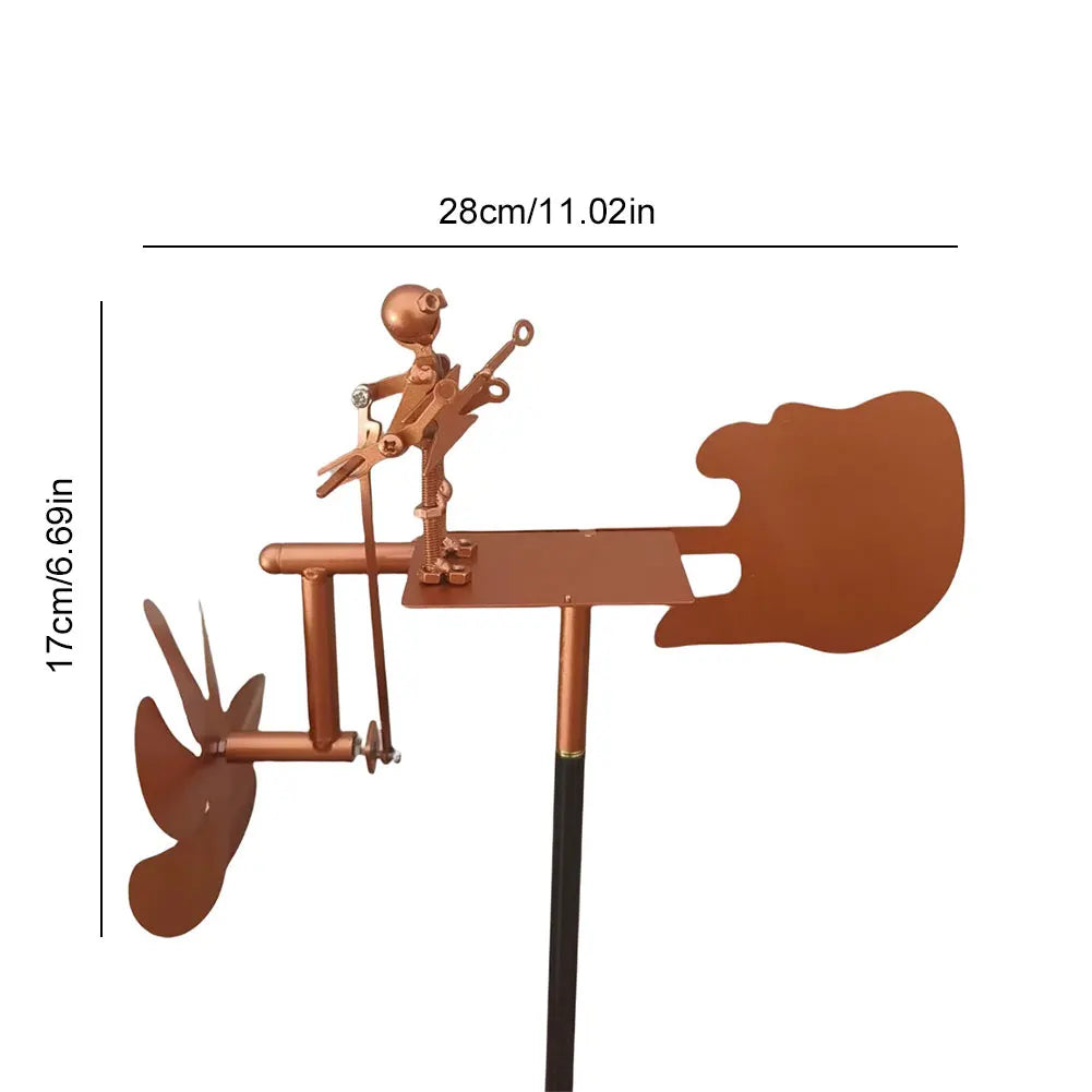 WindChord | Gitarren-Windskulptur | Handgefertigt | Windbetrieben