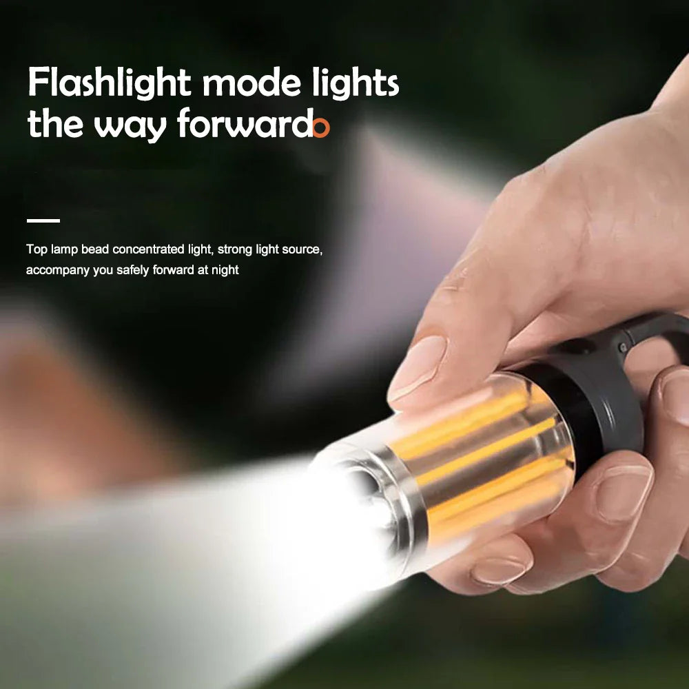 Lumenity Campinglampe | 360° Licht & Powerbank | Solar & USB-C | Kompakt & Wiederaufladbar