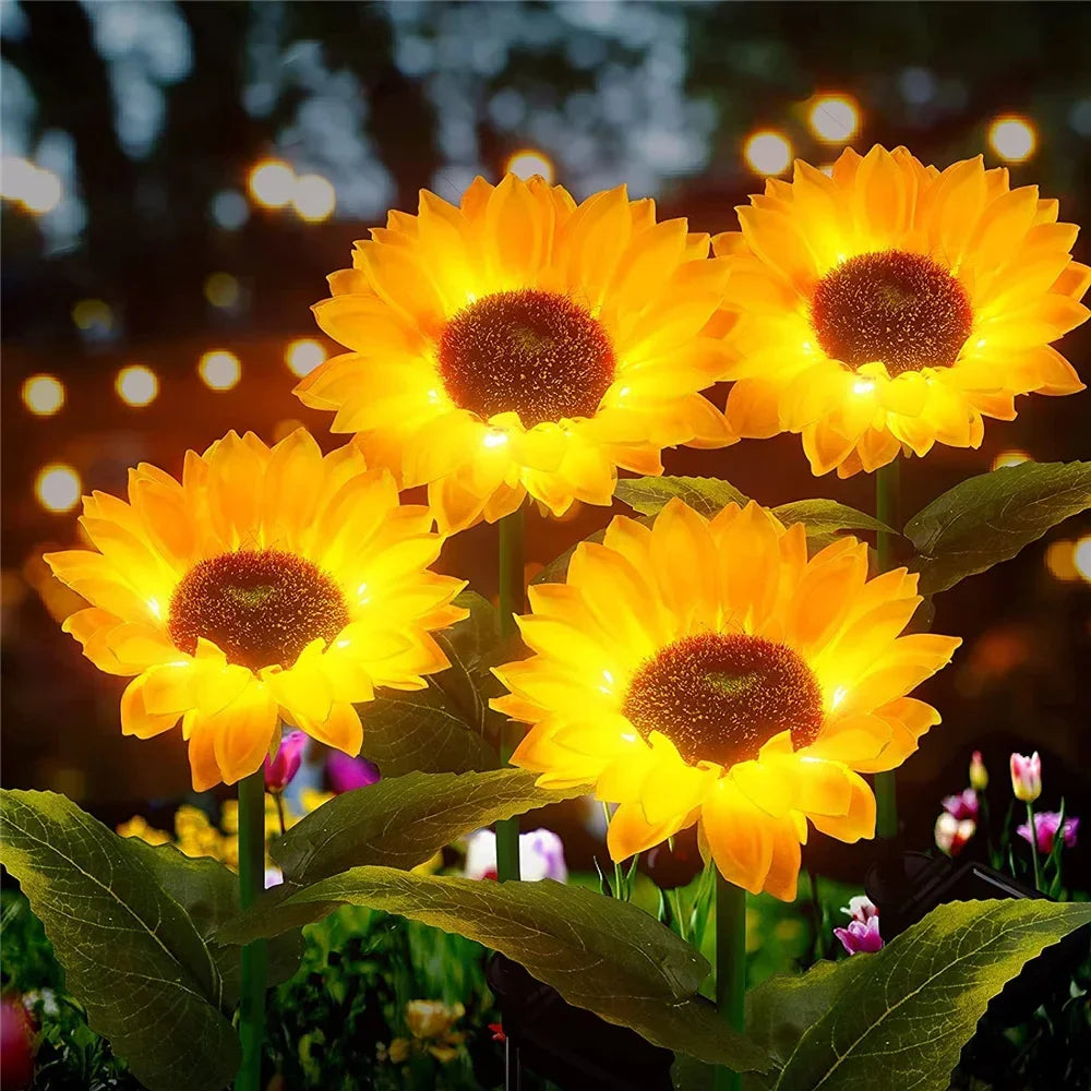 GardenGlow - Sonnenblumen-Solarleuchten für den Außenbereich [Letzter Tag Rabatt]