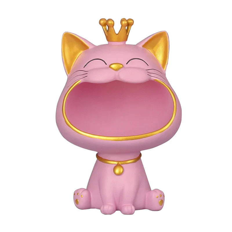 DecoMiau | Katzenfigur mit Aufbewahrung | Robust, dekorativ & vielseitig | Für Wohnzimmer, Büro & Geschenkideen