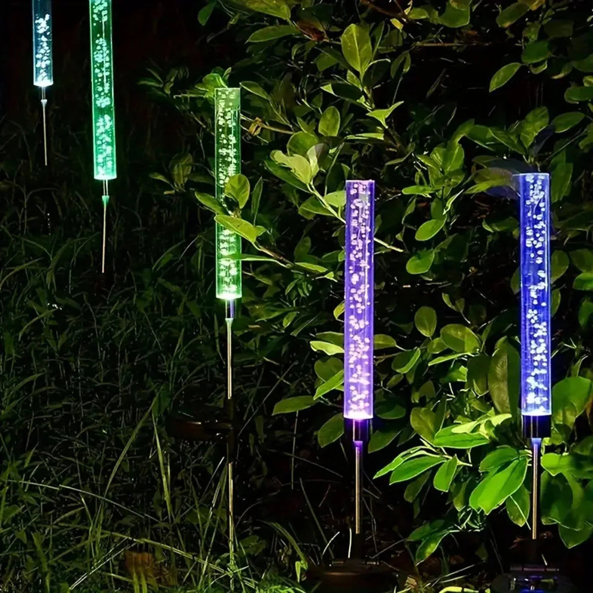 LumaFlair Solar Gartenleuchte | Farbwechsel LED | Wetterfest | Mit Erdspieß